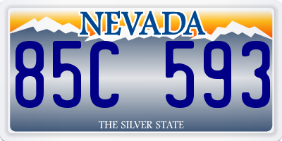 NV license plate 85C593