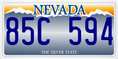 NV license plate 85C594
