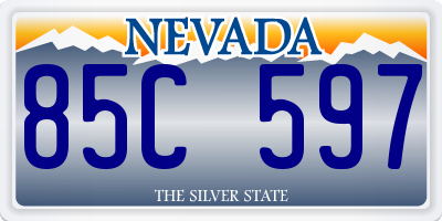 NV license plate 85C597