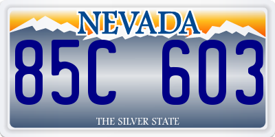 NV license plate 85C603