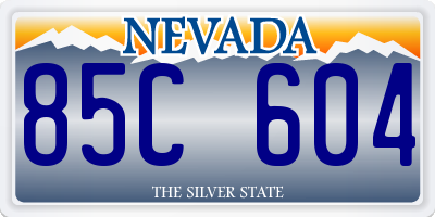NV license plate 85C604