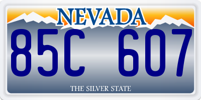 NV license plate 85C607