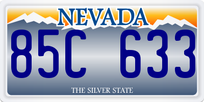 NV license plate 85C633