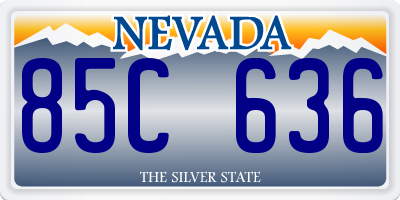 NV license plate 85C636