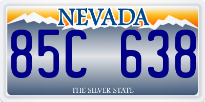 NV license plate 85C638