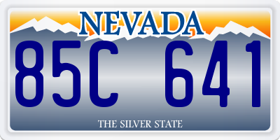 NV license plate 85C641