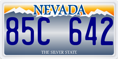 NV license plate 85C642