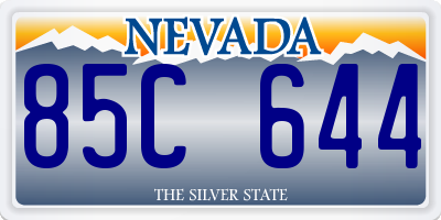 NV license plate 85C644