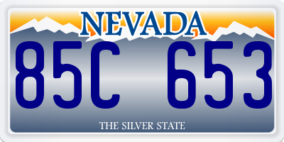 NV license plate 85C653