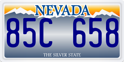 NV license plate 85C658