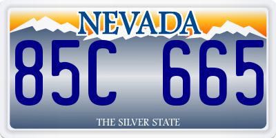 NV license plate 85C665