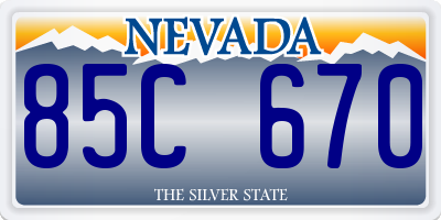 NV license plate 85C670