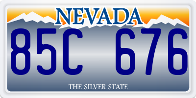 NV license plate 85C676