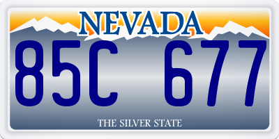 NV license plate 85C677