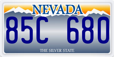 NV license plate 85C680