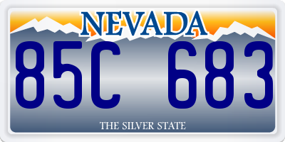 NV license plate 85C683