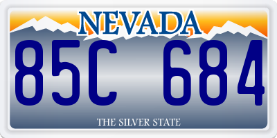 NV license plate 85C684