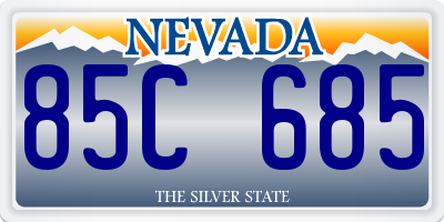 NV license plate 85C685