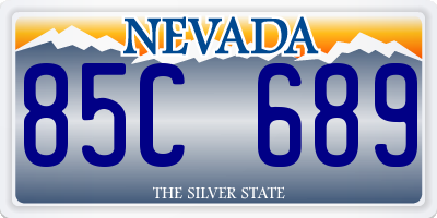 NV license plate 85C689