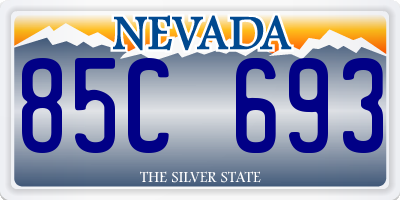 NV license plate 85C693