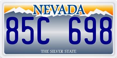 NV license plate 85C698