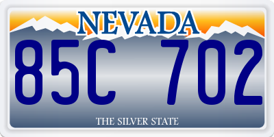 NV license plate 85C702
