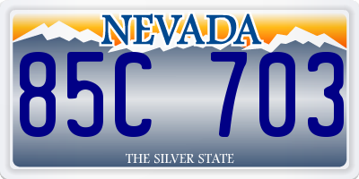 NV license plate 85C703