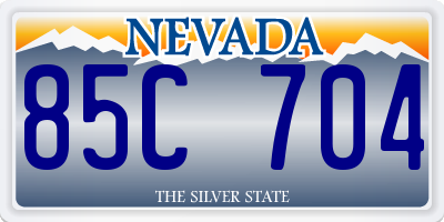 NV license plate 85C704