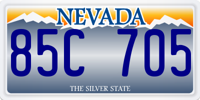 NV license plate 85C705