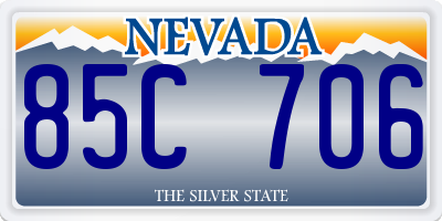 NV license plate 85C706