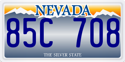 NV license plate 85C708