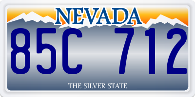 NV license plate 85C712