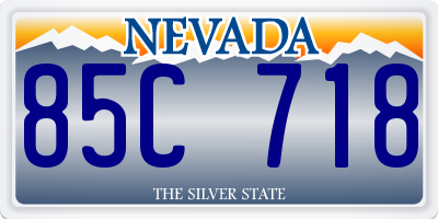 NV license plate 85C718