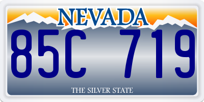 NV license plate 85C719