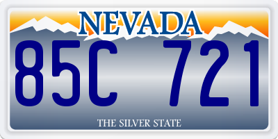 NV license plate 85C721