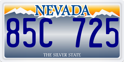 NV license plate 85C725