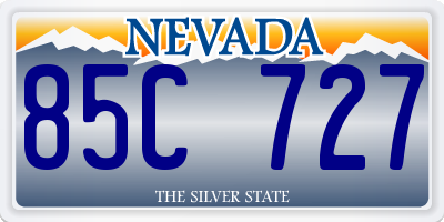 NV license plate 85C727