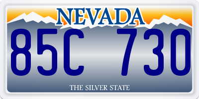 NV license plate 85C730