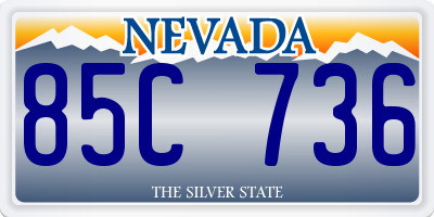 NV license plate 85C736