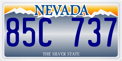 NV license plate 85C737