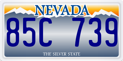 NV license plate 85C739