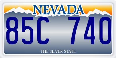 NV license plate 85C740