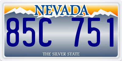 NV license plate 85C751