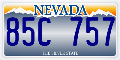 NV license plate 85C757