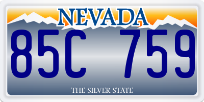 NV license plate 85C759