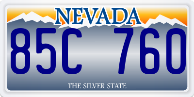 NV license plate 85C760