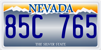 NV license plate 85C765