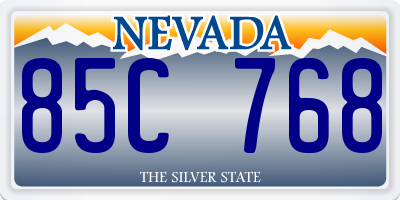 NV license plate 85C768