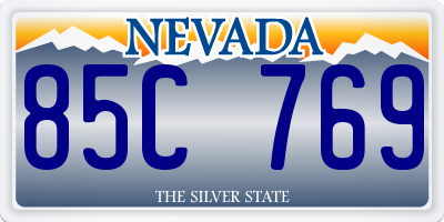 NV license plate 85C769