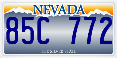 NV license plate 85C772